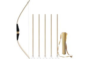 RAYBITU Safe Bow and Arrow Set, Wooden Archery Set, Youth Archery Bow Set for Indoor Outdoor,Role Play Props,Birthday Gift.