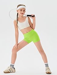 Haloumoning Girls Athletic Shorts Kids High Waisted