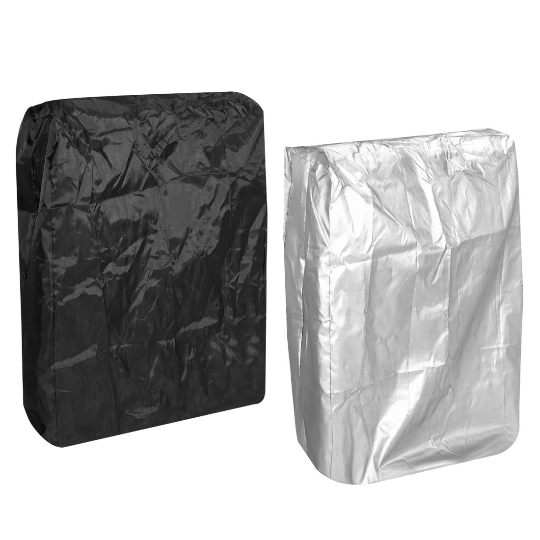 PATIKIL Zero Gravity Chair Cover, 2 Pack Waterproof Outdoor Furniture Recliners Folding Chairs Covers for Patio Lawn, Black Silver