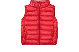 SK Studio Boys Girls' Light Weight Down Vest, Kids Lightweight Sleeveless Jacket, Boys Girls Puffer Down Vest