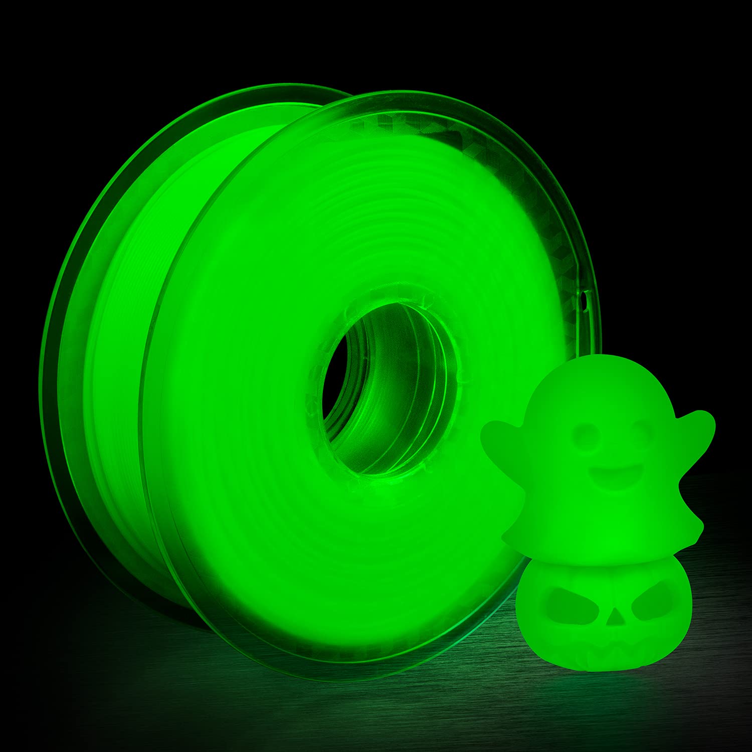3D Printer Filament, Glow in The Dark PLA Filament 1.75mm 1kg, Dimensional Accuracy +/- 0.03 mm