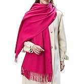 LA GUSCHI Winter Scarfs for Women Pashmina Shawls Wraps ｜Womens Thicken Shawl Wraps Warm Cozy Cashmere Touch Scarves