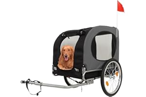 GADERTH Dog Bike Trailer, 88LBS Pet Cart Bicycle Carrier, Dog Cart for Bicycle for Small and Medium Pets,Easy Folding Cart Frame, Quick Release Wheel, Univer-Sal Bicycle Coupler, Washable Non-Slip Lining