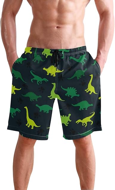 mens green swim trunks