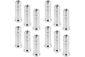 VOSAREA 12pcs 6mm Aluminum Inserts for Arrow Shafts, Replacement Archery Tip Inserts for Indoor and Outdoor