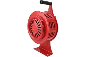Hamwesh Hand Crank Siren, 125dB Adjustable Volume Aluminum Alloy Waterproof Portable Hand Crank Alarm, Handheld Air Siren wit
