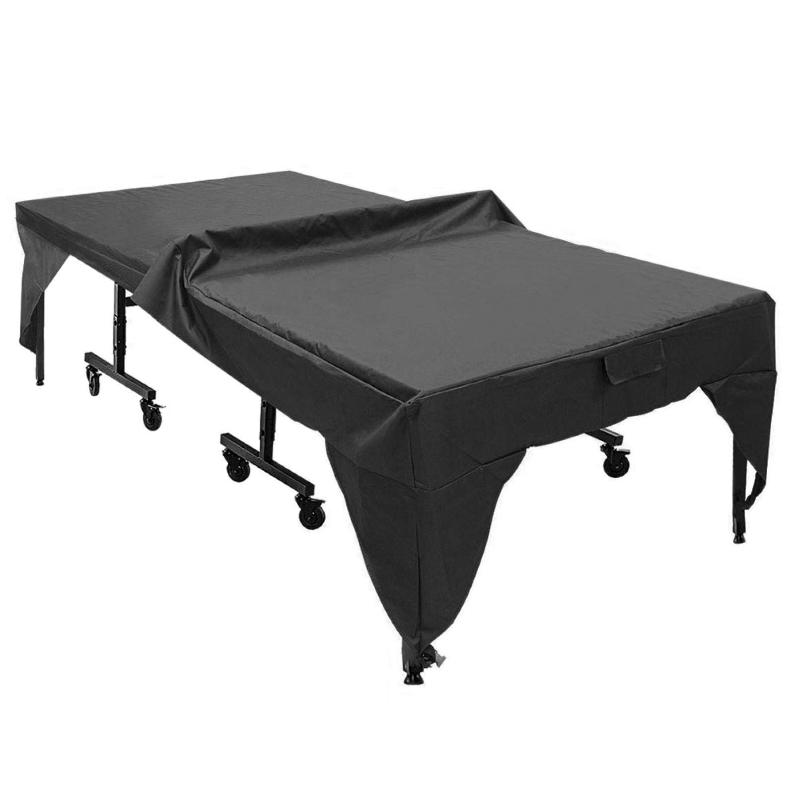 Haofy Table Tennis Table Cover Outdoor Table Cover Waterproof Dustproof UVproof,Includes Storage Bag,Black