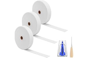 3 Rolls Jelly Roll Batting Strips, 2 1/4 in Cotton Blend Batting Roll, 150 Yards Versatile Sewing Accessories for Jelly Roll 