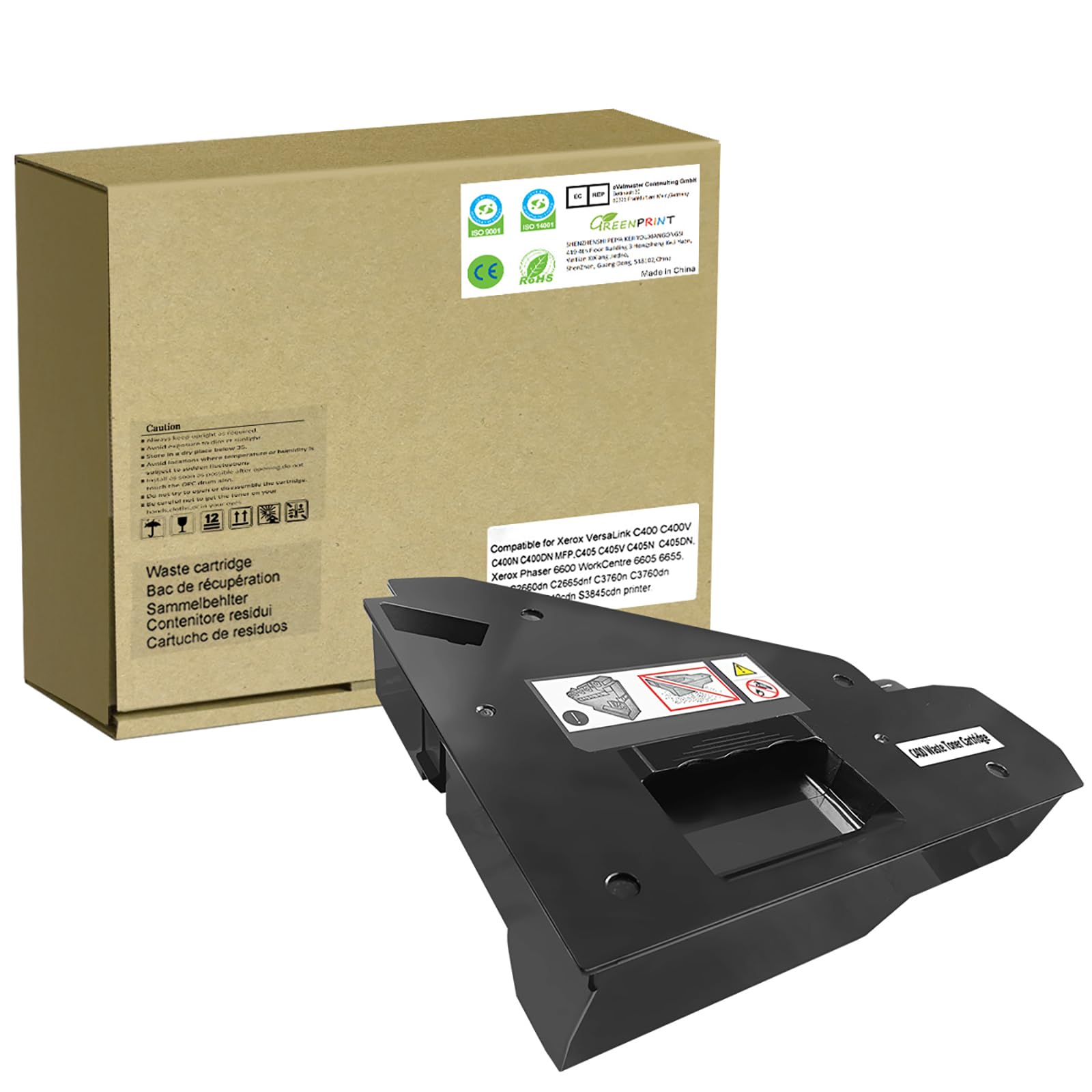 GREENPRINT 108R01124 Waste Toner Cartridge Collection Container Box 30000 Pages for Xerox VersaLink C400 C400V C400N C400DN MFP C405 C405V C405N C405DN, Phaser 6600, WorkCentre 6605 6655 Printers