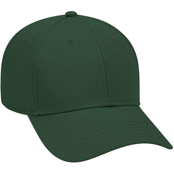 OTTO 6 Panel Low Profile Cotton Twill Cap - Black at Amazon Men's