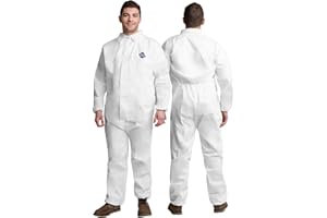 Medical Nation Hazmat Suit - 6 Size Options without Hood - Hazmat Suits Disposable Coverall | Full Body Painters Suit