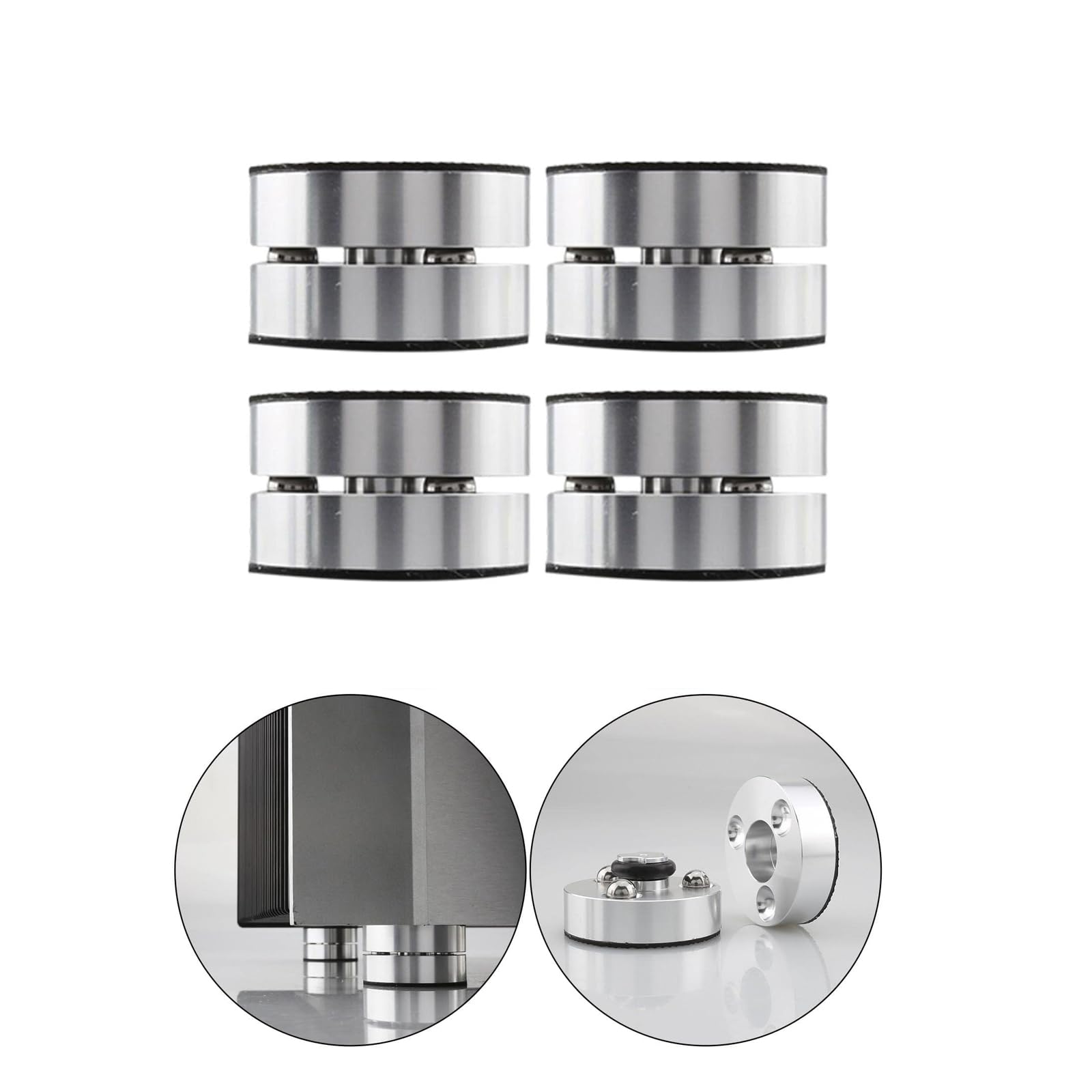 zalati Solation Pads 4pcs Speaker Isolation Feets Dampening Pads Shock-Absorbing Accessories for Speaker, Audio Amplifier, Isolation Base Stand, Home Theater