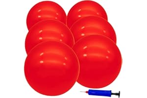 GCQJOQ 6 Pcs 6 Inch Inflatable Bouncy Balls, with 1 Hand Air Pump