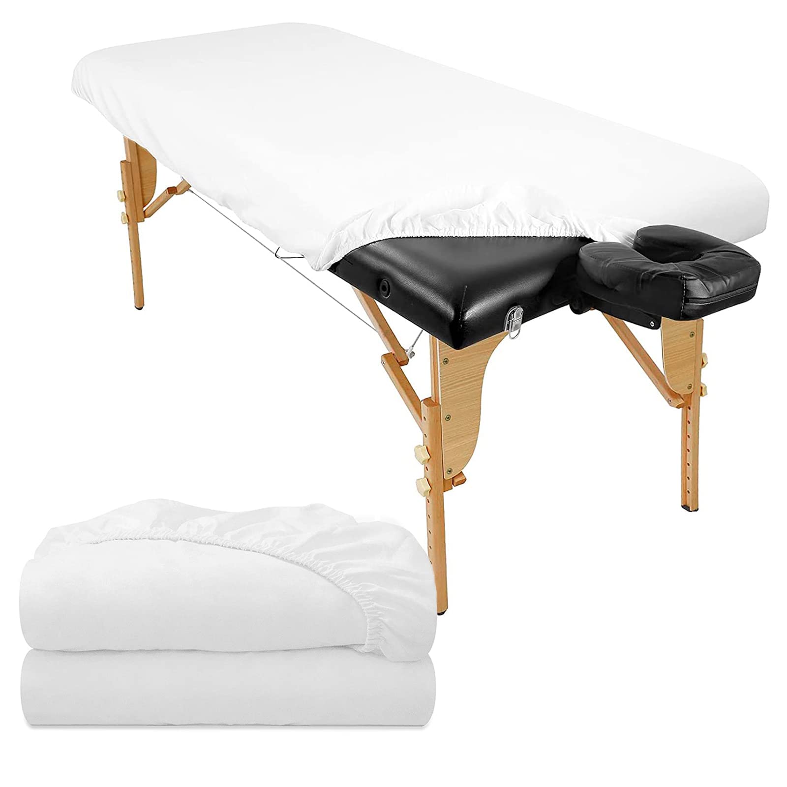 Tvvcalk 2pcs Massage Bed Cover, Washable Lounger Cover, Waterproof Massage Couch Protective Cover, Hyperelastic, Fitted Cover for Massage Table, 80 x 190cm