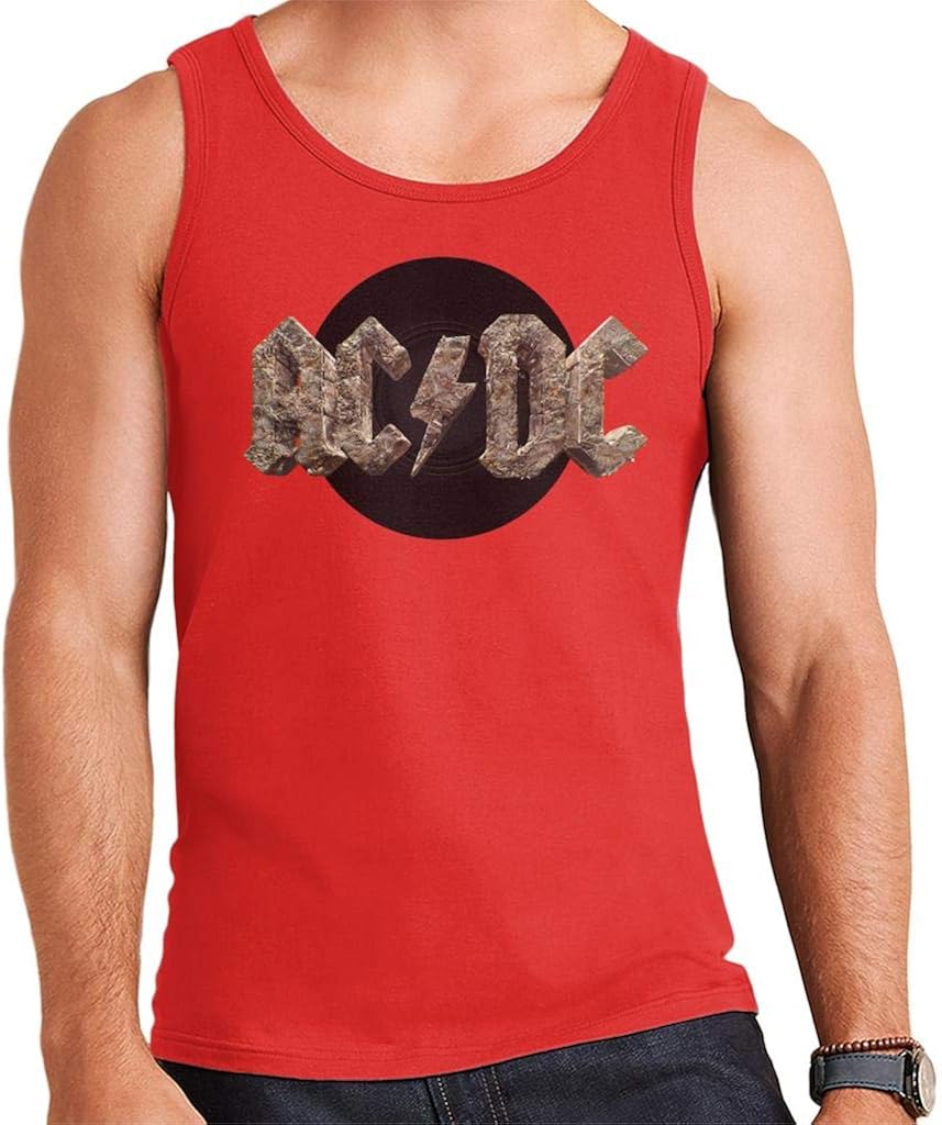 AC/DC Rock Logo Men's Vest: Amazon.co.uk: Clothing