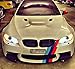 1x 59 M-Colored Stripe Car Sticker for BMW Exterior Cosmetic, Hood, Roof, Bumpers