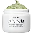 ARENCIA Korean Rice Mochi Face Cleanser & Daily Scrub - Moisturizing, Brightening & Deep-Cleansing - All Skin Types, Vegan, Organic - with Rice Powder, Rice Water & Green Tea (1.76oz)