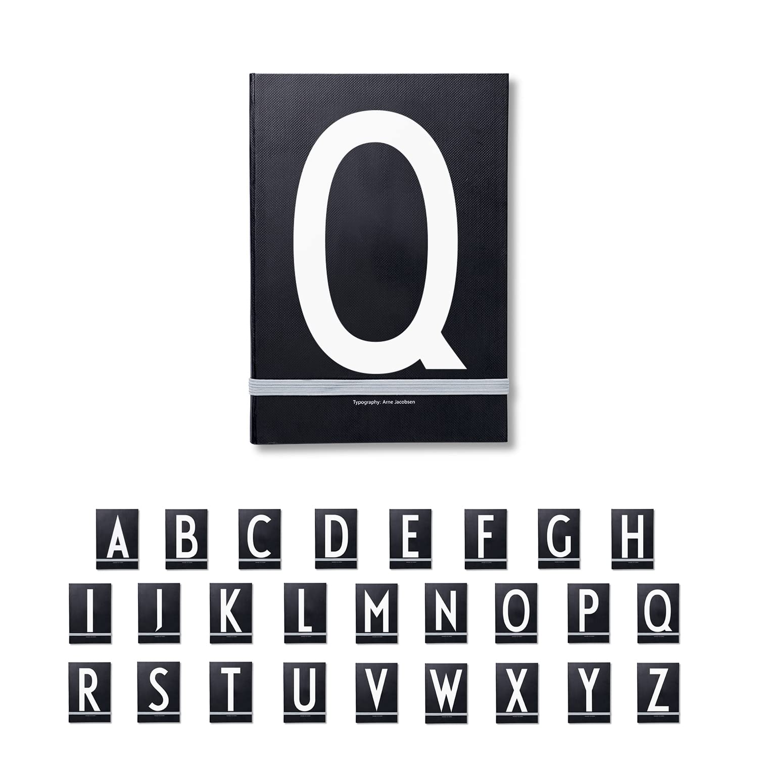 Design Letters Personalised Black Notebook (A-Z) | 2025 Diary A5 | Hardcover A5 Notebook with Ribbon Bookmark | Ideal as Journal, Diary, Planner | 2025 Journal with 146 Pages for Office, School, Home