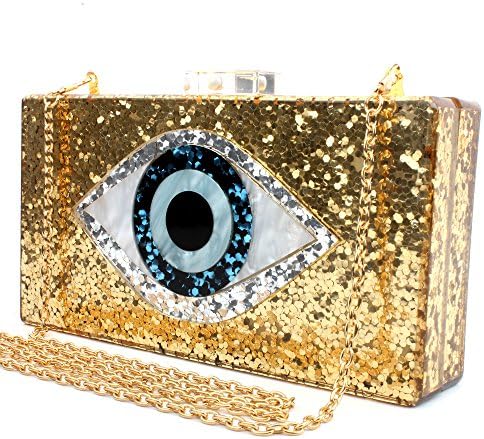 gold acrylic clutch