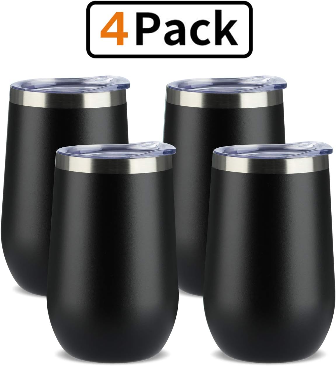 Stemless Wine Glass Tumbler 16 oz Stainless Steel Double