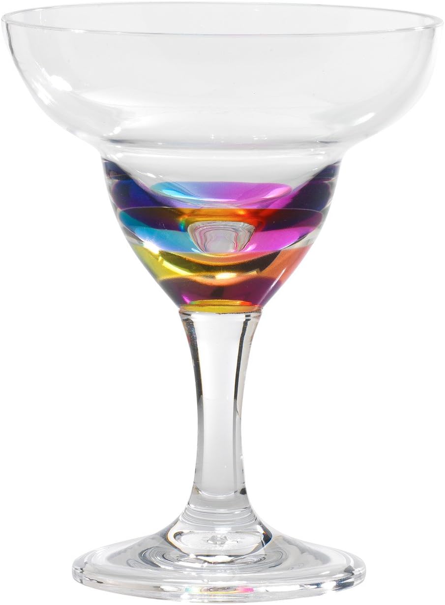 11 Oz Ranbow Jewel Acrylic Margarita Glass by Merritt International