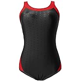 GLIGLITTR Girls' Swimwear Swimsuit Kids One Piece Swim Suits Athletic Bathing Suit for Swim Team Practice Competition 4-16Y