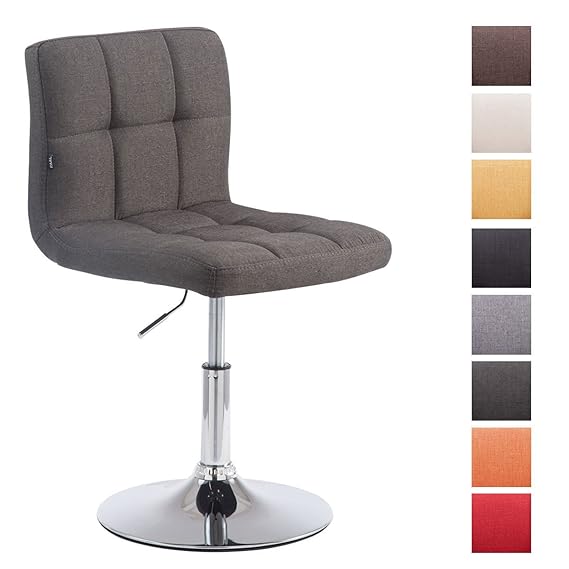 CLP Lounger Palma V2 mit hochwertiger Polsterung und Stoffbezug I Höhenverstellbarer Polsterstuhl mit Metallgestell in Chrom-