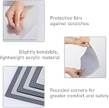 Hode 10pcs Self Adhesive Mirror Tiles 20x20cm 2mm Thick Acrylic view 3