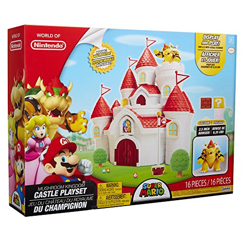 Super Mario Mushroom Kingdom Castle Playset with Exclusive 2.5” Bowser Figure