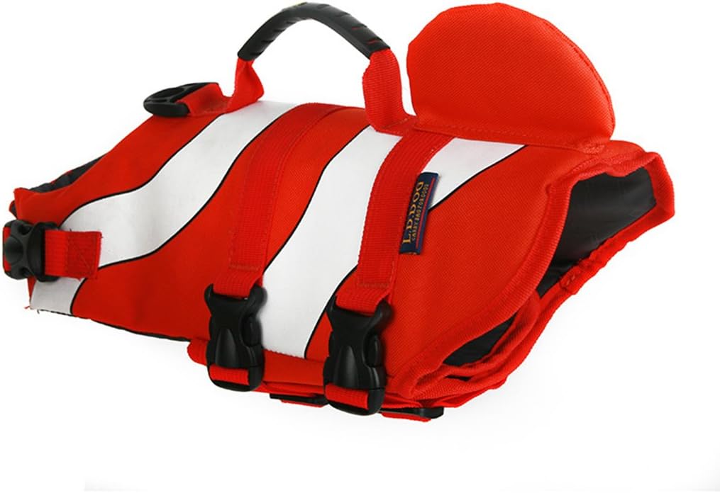 XIAOYU Dog Life Jacket, Adjustable Pet Life Preserver Safety Dog Swimming Pool Vest - Image 4