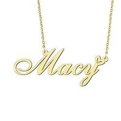 BYBWBL Macy Name Pendant Necklace 18k Gold Plated