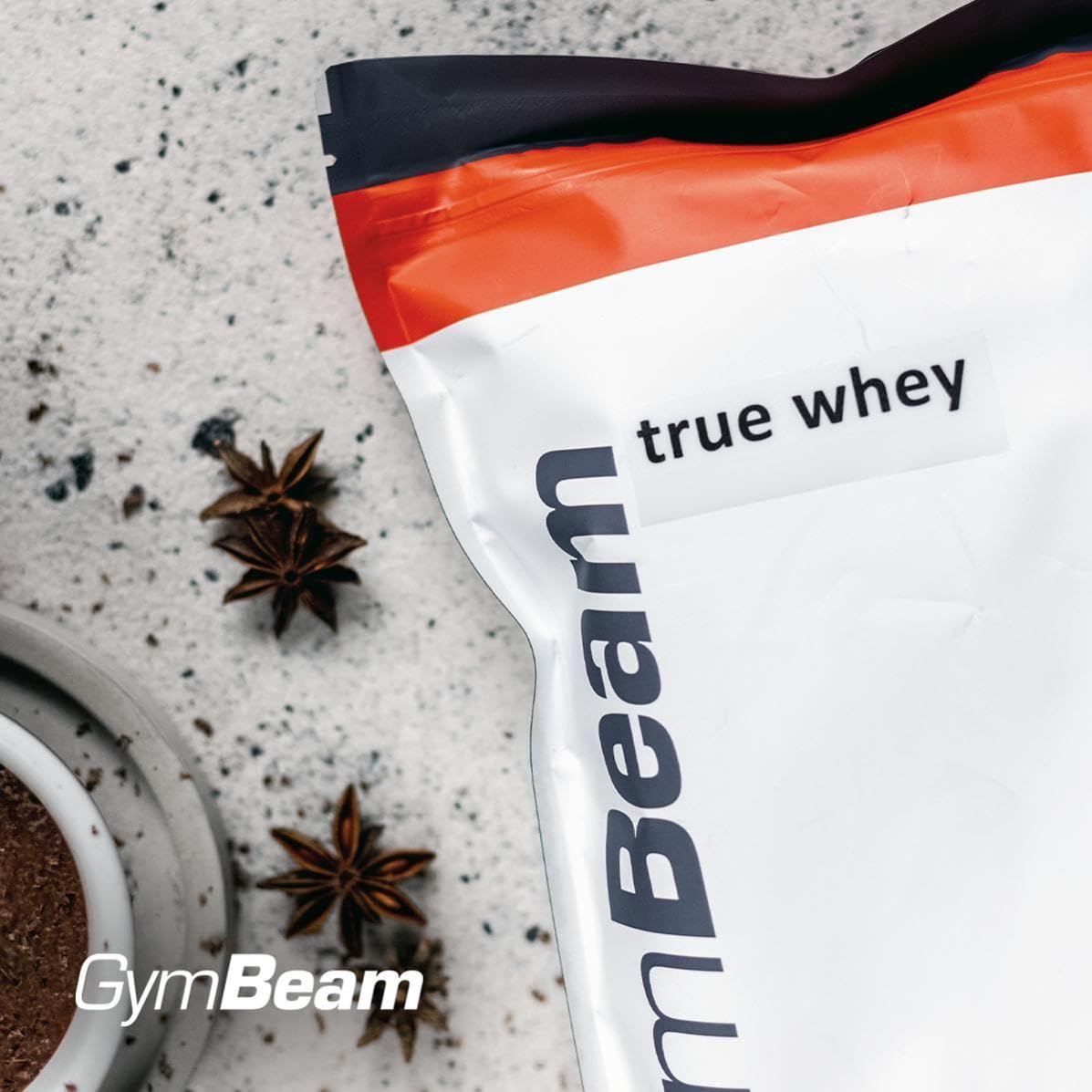 GymBeam True Whey Protein Pulver – Whey Konzentrat schonend filtriert, bis zu 23 g Eiweiß pro Portion, mit BCAA & EAA, für Muskelaufbau und Regeneration, Schokoladen Stevia, 2500 g (83 Portionen) 8