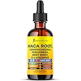 JB Wellness Co Organic Maca Root Liquid Drops with Ashwagandha, Nettle, Fenugreek, Beet Root and L-Arginine Liquid Multivitamin for Women and Men - 2oz