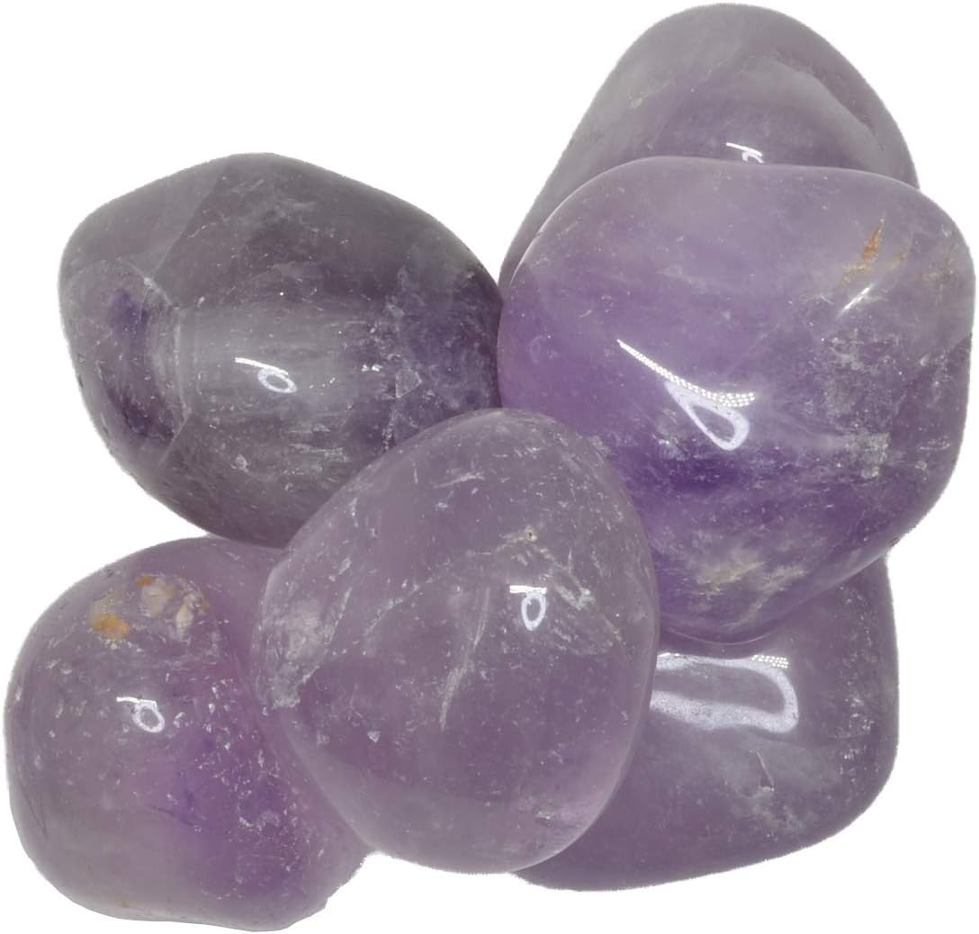 Hypnotic Gems Materials: 1 lb Amethyst Tumbled Stones - Grade 1 - XXLarge - 1.75" to 2.5" Avg. - Bulk Natural Rocks Polished Gemstone Supplies for Wicca, Reiki, Energy Crystal Healing: Home & Kitchen