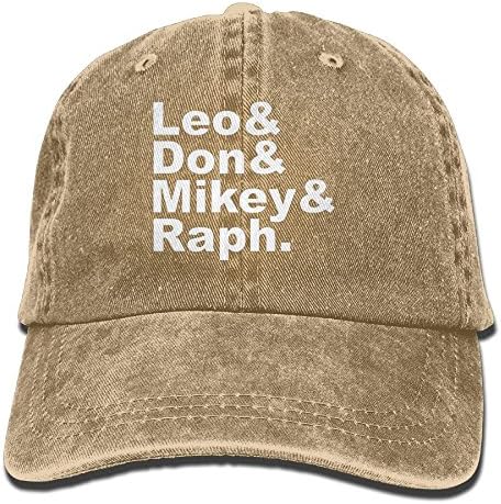 Jshajshk Unisex Leo &amp; Don &amp; Raph &amp; Mikey - Turtles Cartoon Challenge Cap Leo &amp; Don &amp; Raph &amp; Mikey - Turtles Cartoon Rock Climbing Hats Outdoor Summer Hat Natural