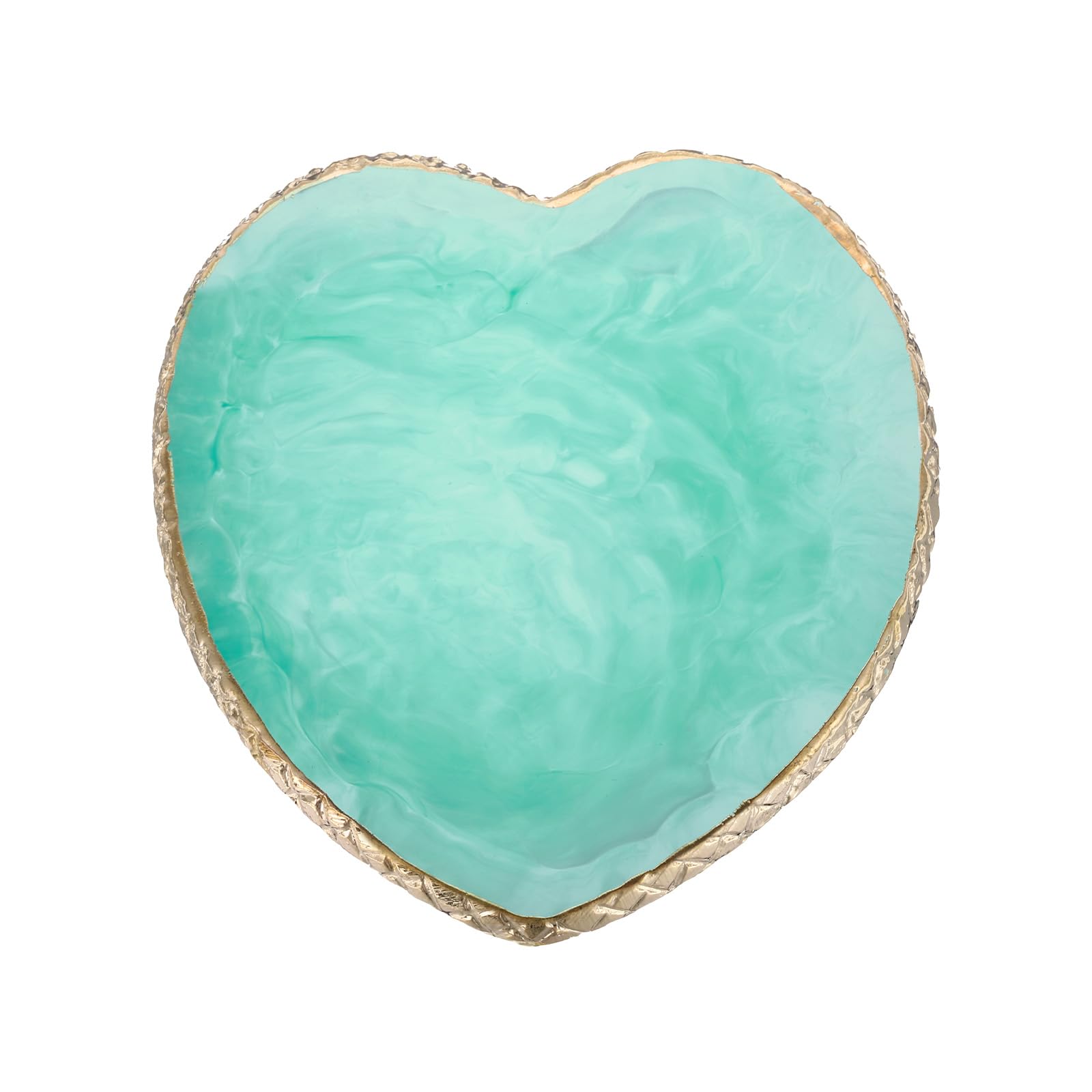 PATIKIL Resin Nail Art Palette, Nail Polish Mixing Palette Heart Shaped Gel Makeup Display Board Pallet Painting Tray Drawing Color Dish Holder, Green