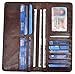 Leamekor Men's Vintage Genuine Leather Long Wallets Bifold Wallet For Men