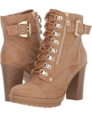 Women's Gloss Quilted Faux-Leather Booties