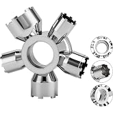 Upgraded Metal 10-in-1 Faucet Aerator Tool - Universal Heavy-Duty Metal Removal Key, Compatible with TT/TF/STD Aerator Types, Covers Full Size Range M16.5 to M28, Must-Have for DIY Plumbing Fixes