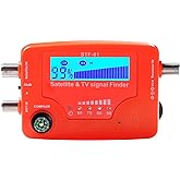 Digital Satellite Finder, Weytoll 2 in 1 Satellite and TV Signal Finder STF-01 TV Antenna Signal Strength Meter Signal Finding Meter with Compass Alarm Buzzer