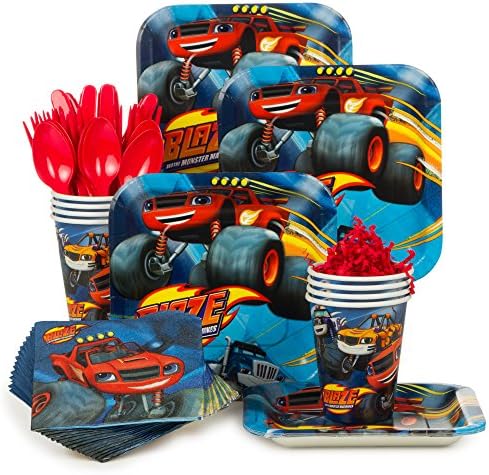 Costume SuperCenter Blaze and the Monster Machines Standard Tableware Kit Serves 8