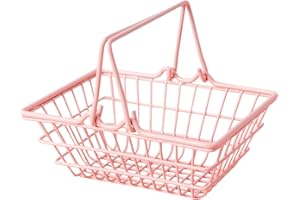 TOYANDONA Mini Shopping Basket Pink Storage Basket Perfect for Sundry Home Decor Photography Props