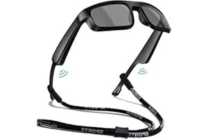 Grofulor Smart Glasses, Polarized Bluetooth Sunglasses with Built-in Mic & Speakers, Open Ear, Voice Assistant, UV Protection Audio Sun Glass