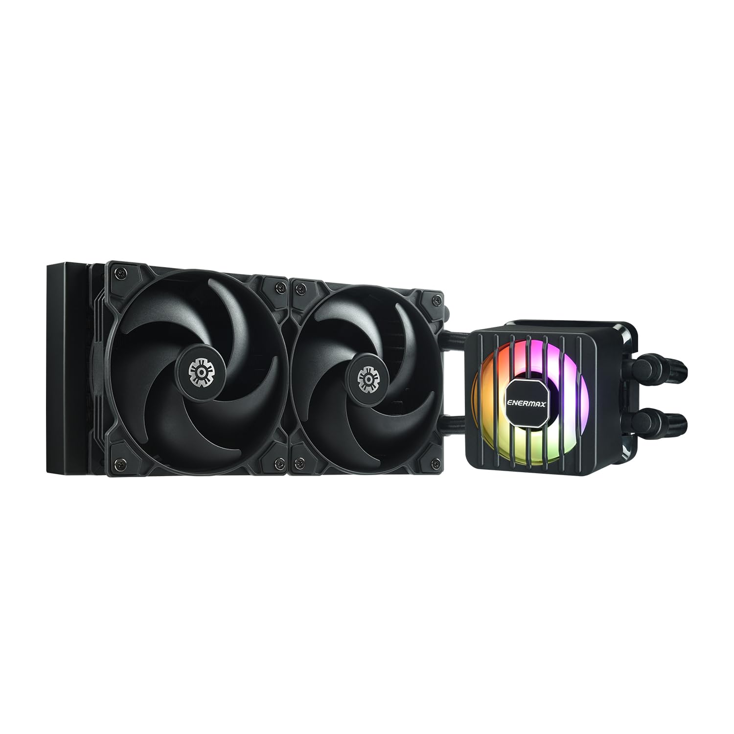 ENERMAX LIQMAXFLO SR 240mm A-RGB AIO CPU Liquid Cooler- High-Performance Pump up to 3000RPM, 60mm VRM Fan, Pressure-Optimized Silent 120mm FDB PWM Fan, Intel LGA1700/AMD AM5 Ready