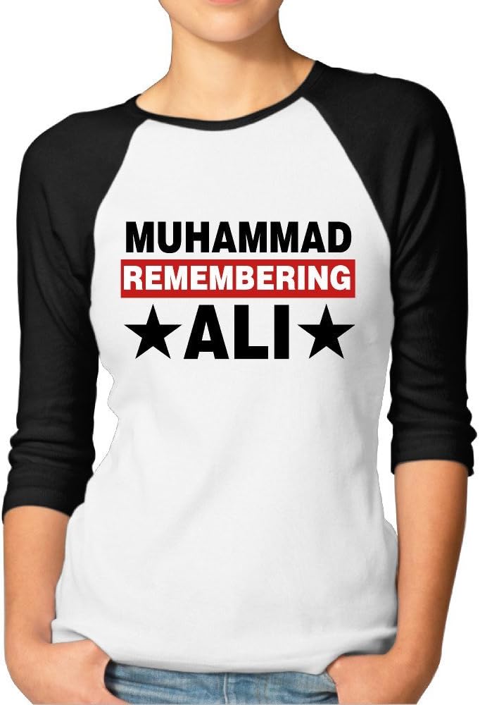 The Greatest Boxing Legend Ali 3/4 Contrast Raglan Sleeve Baseball Shirt for Womens