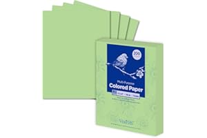 WritePads Veritas Colored Copy Paper, Green Colored Printer Paper 8.5” x 11”, 20 lb / 75 GSM, 200 Sheets (1 Reams) Computer Paper, Multi-Purpose paper, Made in USA