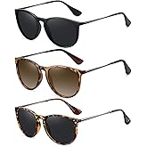 WOWSUN Retro Polarized Sunglasses Womens 2026 Trendy Round Classic Glasses