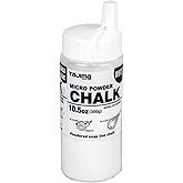 TAJIMA Micro Chalk - White 10.5 oz (300g) Ultra-Fine Snap-Line Chalk with Durable Bottle & Easy-Fill Nozzle - PLC2-W300