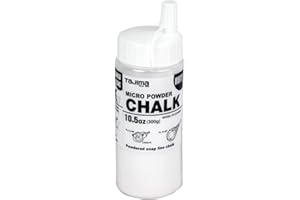 TAJIMA Micro Chalk - White 10.5 oz (300g) Ultra-Fine Snap-Line Chalk with Durable Bottle & Easy-Fill Nozzle - PLC2-W300