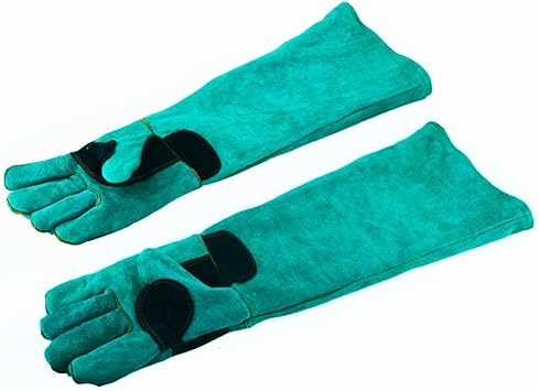 Amazon Ybb ペットお手入れ手袋 ペット用咬合防止手袋 ペットグローブ セーフテ保護手袋 腕全体保護 給餌手袋 猫 犬 ヘビ オウム トカゲ 爬虫類 牛革 厚手 磨耗に強い 長さ60cm グリーン Ybb ブラシ 通販